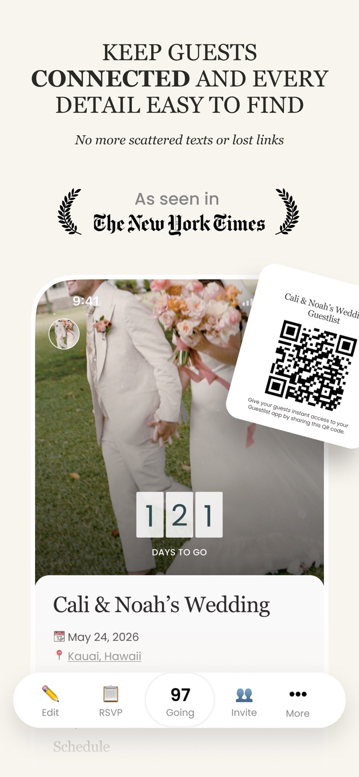 Guestlist Wedding App iphone screenshot 2