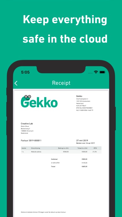 Gekko Costs - Receipt Scanner screenshot-4