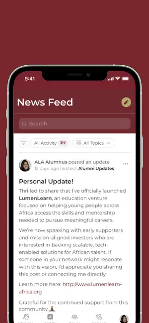 ALA Alumni screenshot 2