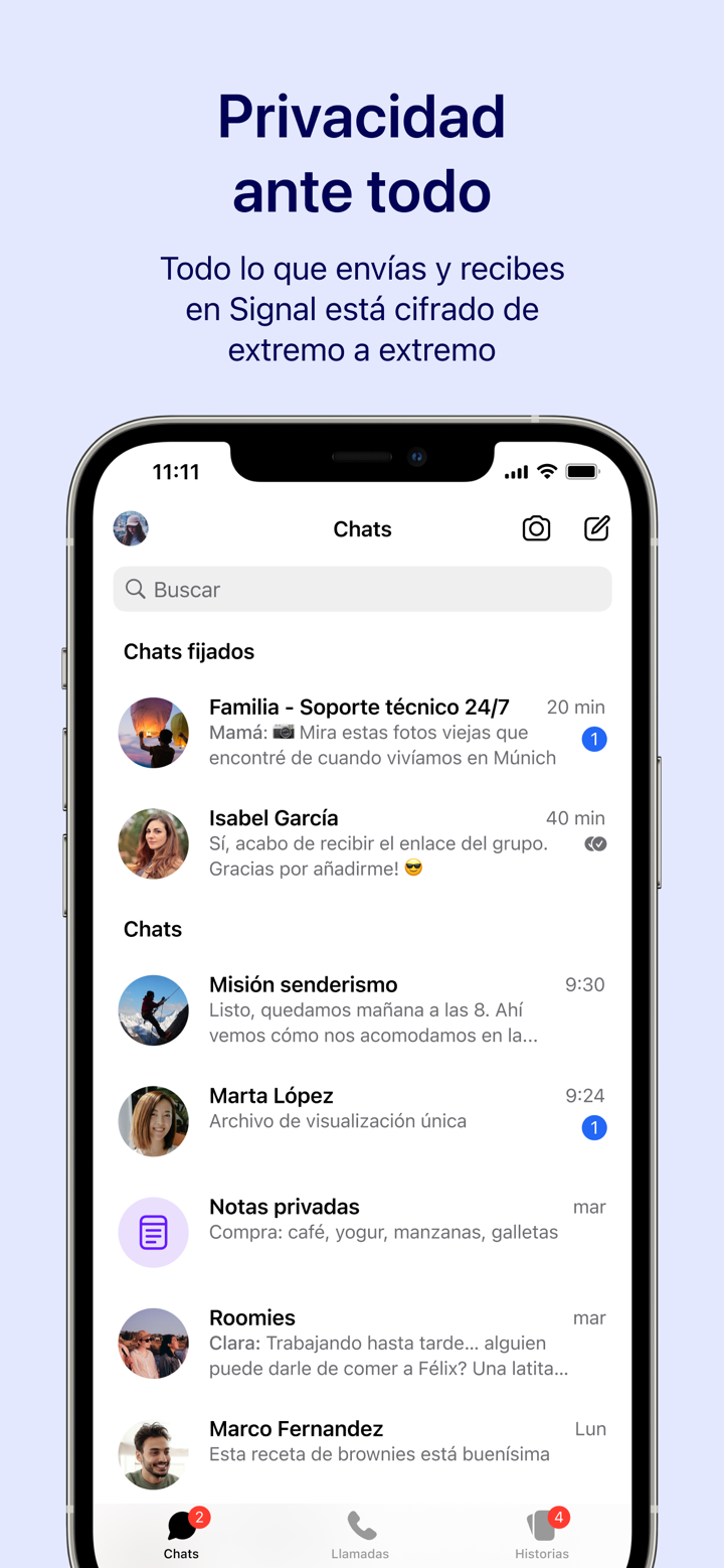 Signal - Mensajería privada screenshot 1