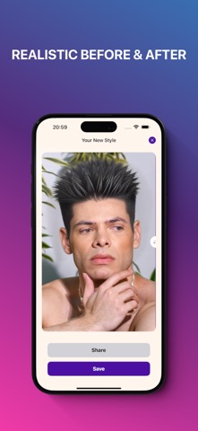 HairFix - AI Hairstyle Try On iPhone screenshot