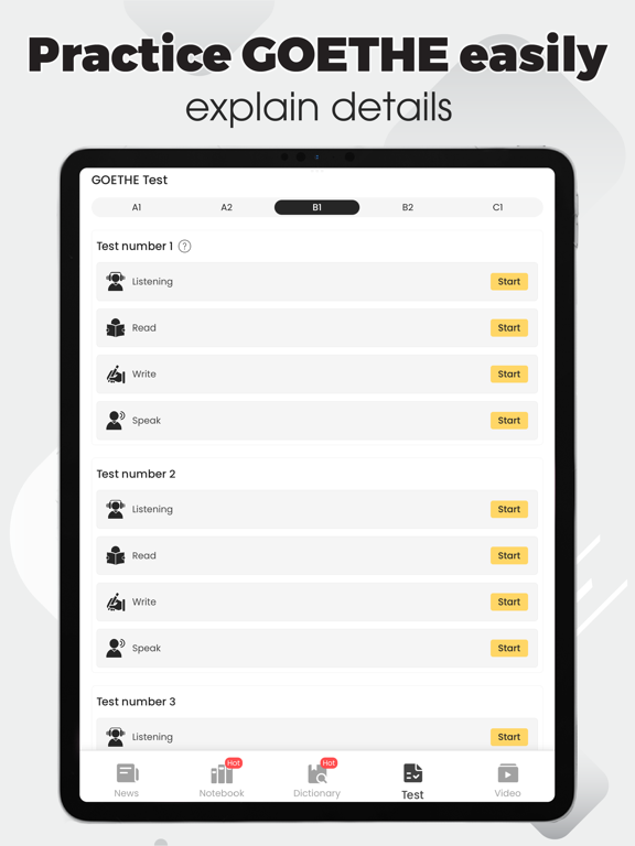 Todaii: Learn German A1-C1 iPad screenshot 5 - Education app
