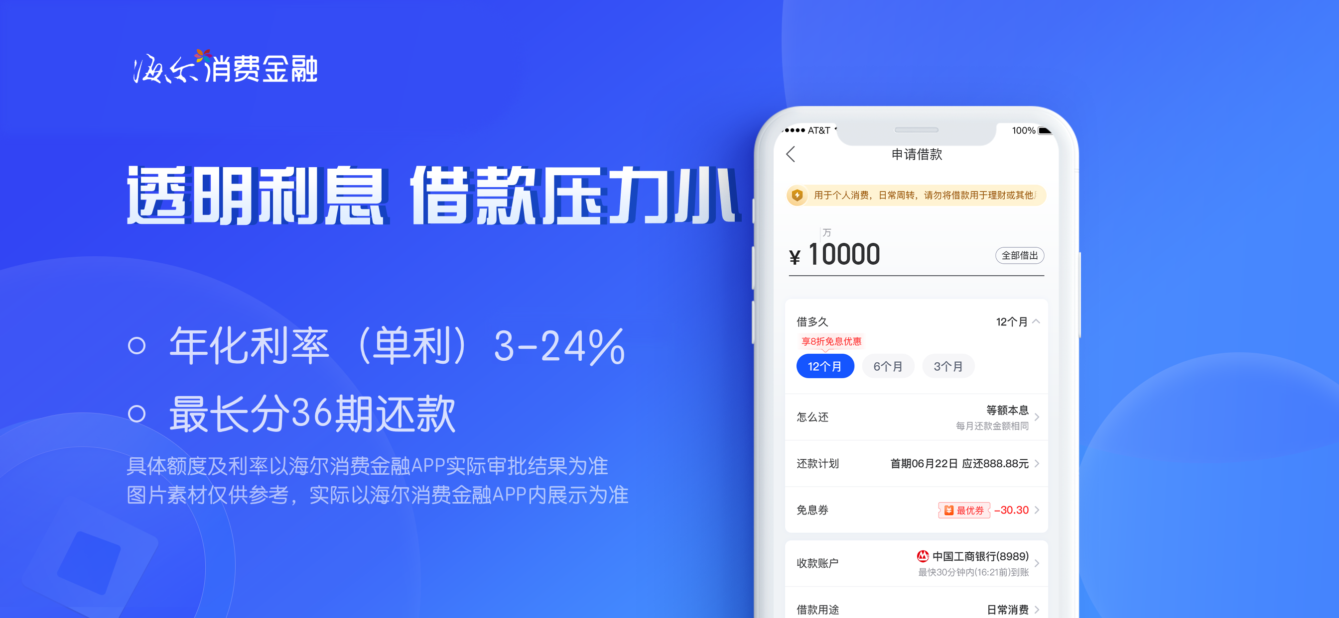 海尔消费金融-正规贷款借钱借款够花app screenshot 4