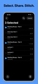 Merge Voice Memos: StitchMemos screenshot