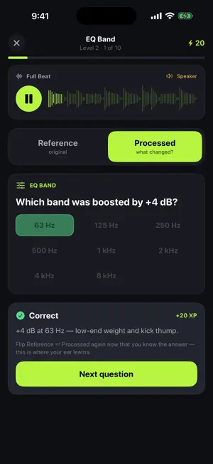 MixEar: Ear Trainer for Mixing screenshot 4