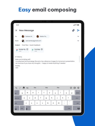 Mail App for Hotmail iPad screenshot