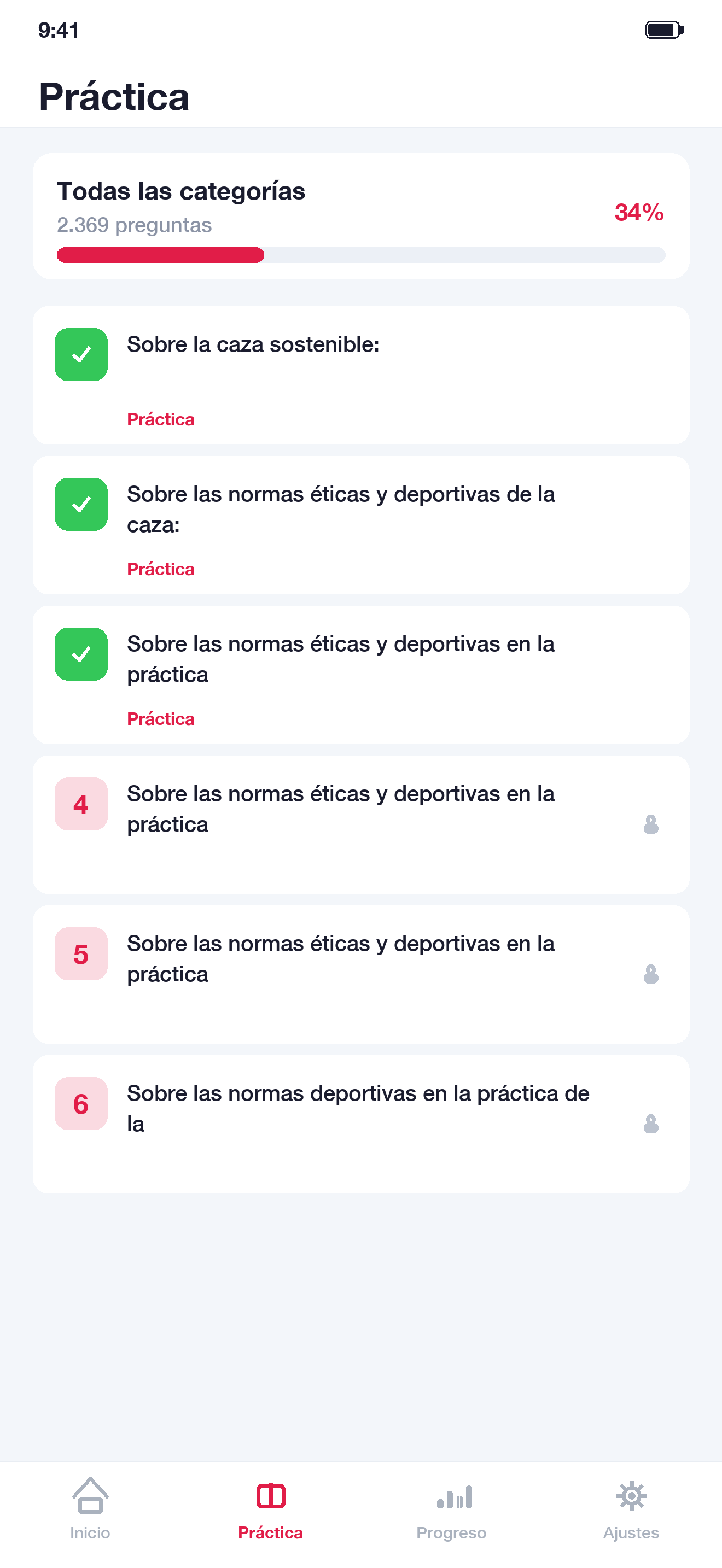 Examen Caza y Náutica Licencia screenshot 2