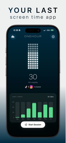 one hour - screen time budget Screenshot 1 of 6
