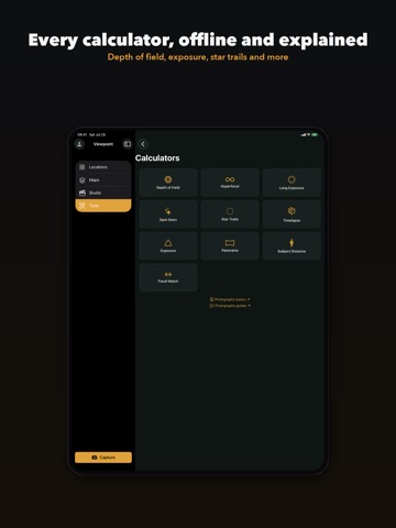 Viewpoint: Photography Planner iPad screenshot