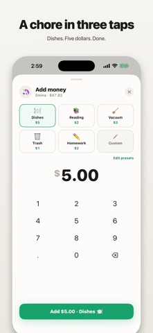 Beanstalk: Allowance Tracker iPhone screenshot