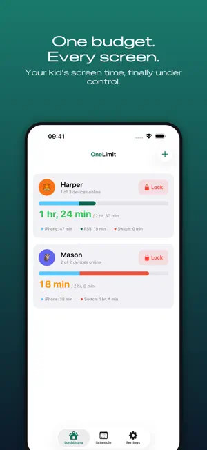 OneLimit: Parental Controls screenshot 1