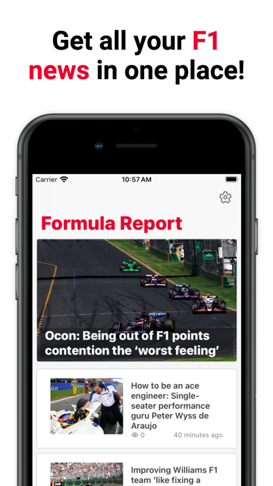 Screenshot #1 pour Formula Report GP Racing News