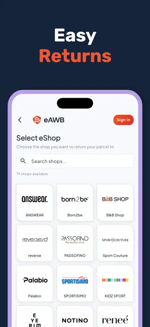 eAWB: Send Parcels Online screenshot 4