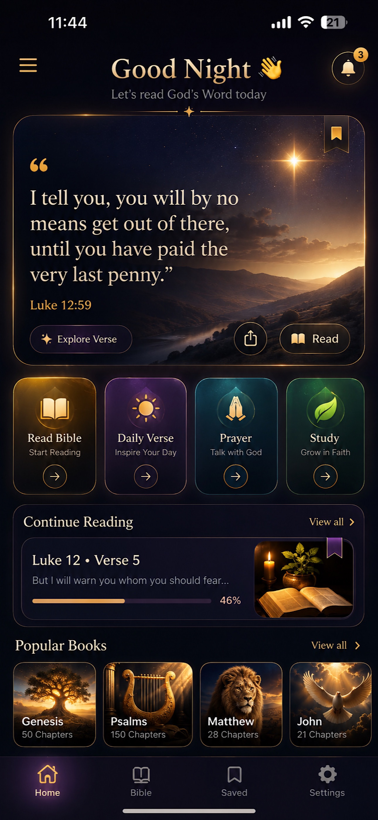 Screenshot 1 of The Haven Bible App