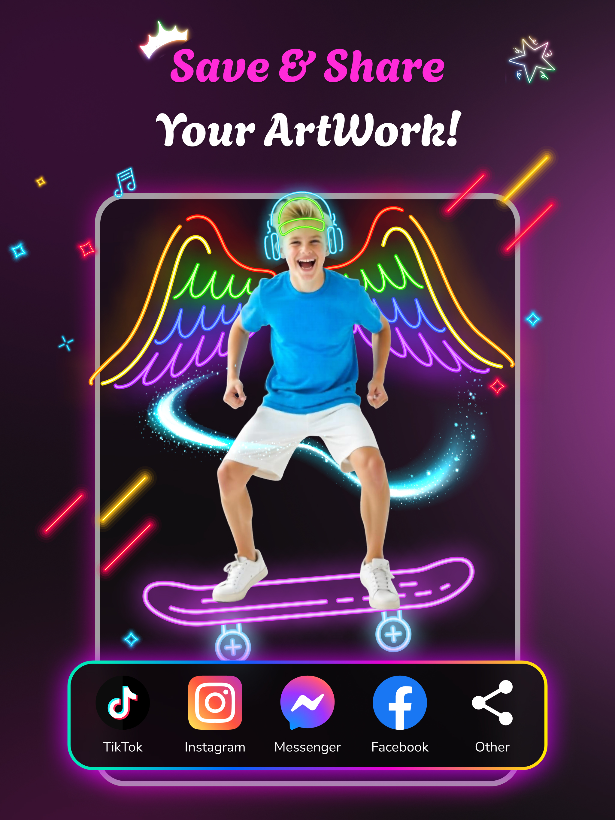 Neon Lines: Magical Drawing