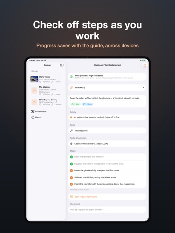 AI Certified Mechanic iPad screenshot