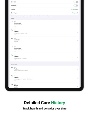 Reptia – Reptile Tracker iPad screenshot