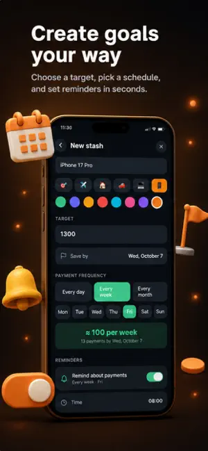 Stashy: Piggy Bank & Target screenshot 2