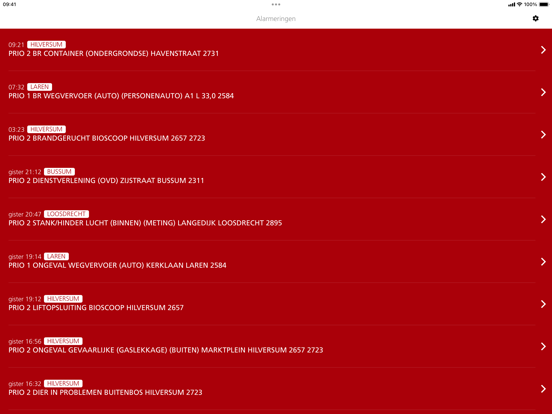 Brandweer iPad app afbeelding 1