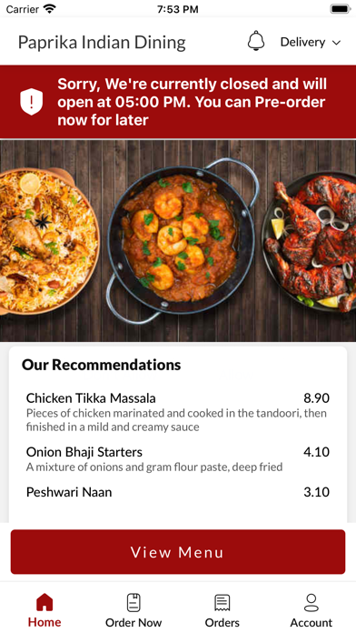 Paprika Indian Dining Screenshot