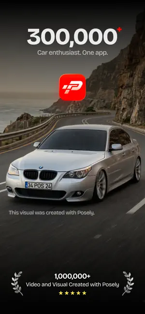 Posely: AI Car Photo & Video iPhone screenshot 1