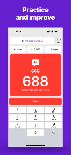 Скриншот Learn Spanish Numbers: Listen на iPhone 4