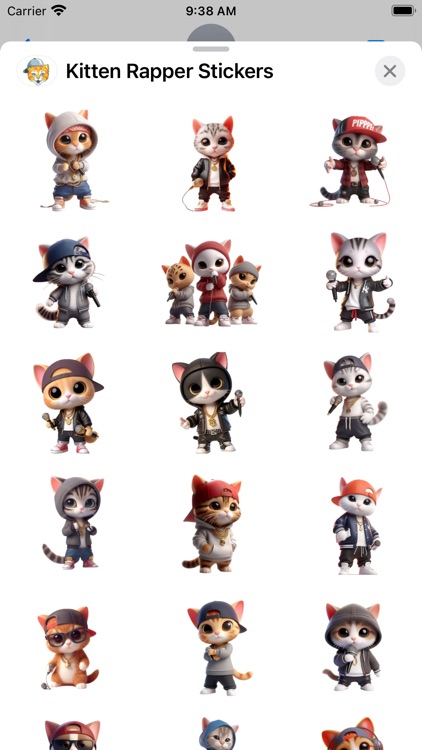 Kitten Rapper Stickers