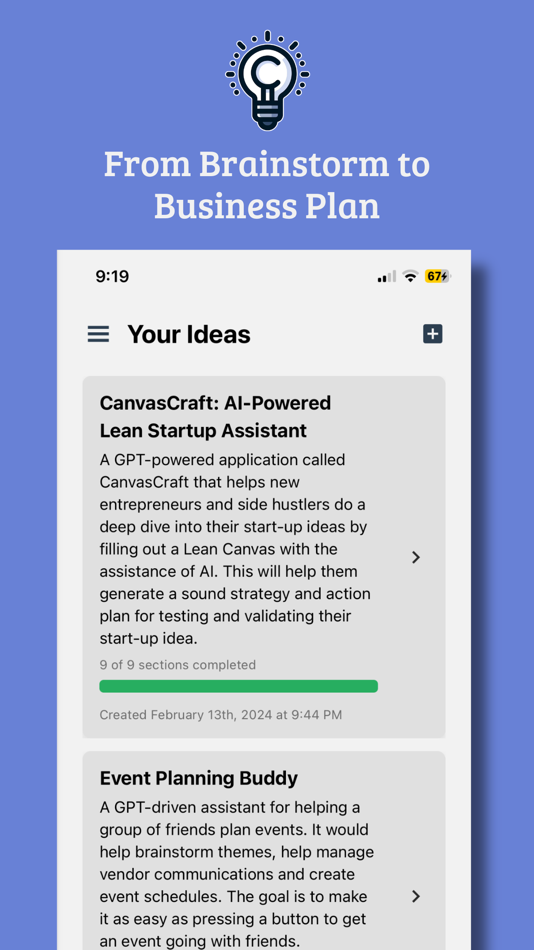 #1. CanvasCraft - Startup Builder (iOS) 由: Ishvdeep Singh