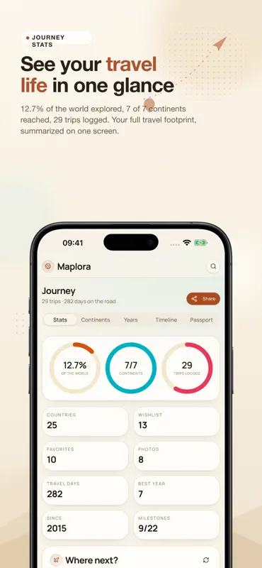Maplora: Travel Map Tracker screenshot 5 of 8