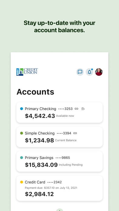 IH Credit Union Mobile app screenshot 2