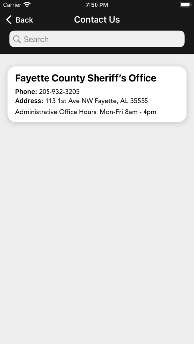 Fayette County Sheriff Alabama Screenshot
