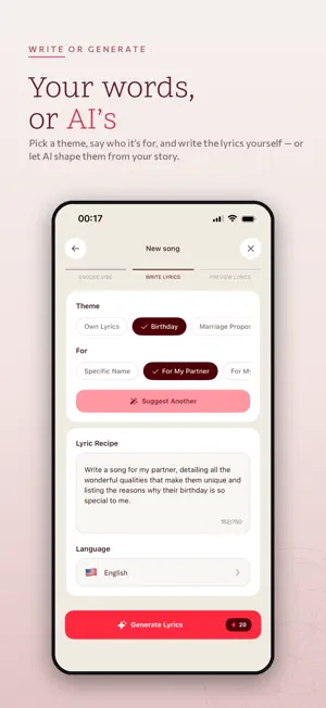 Lavly: AI Love Song Generator screenshot 4