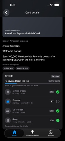 Perk Pilot: Card Rewards Screenshot 2 of 10