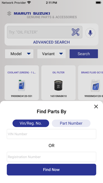 Maruti Suzuki Parts Kart Screenshot