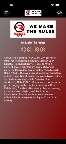 Rebel 107.9 screenshot