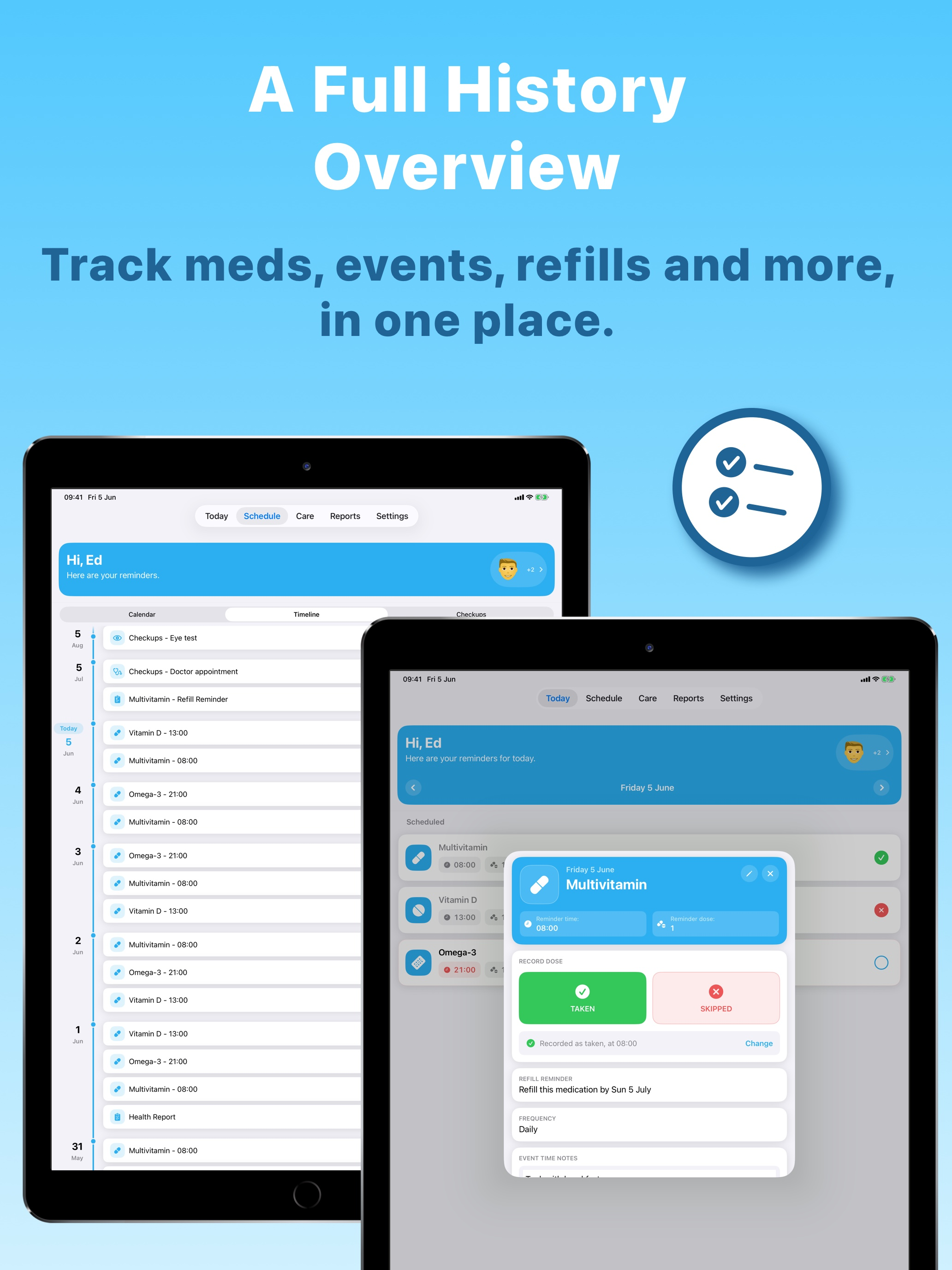 Tablets App: Pill Reminder