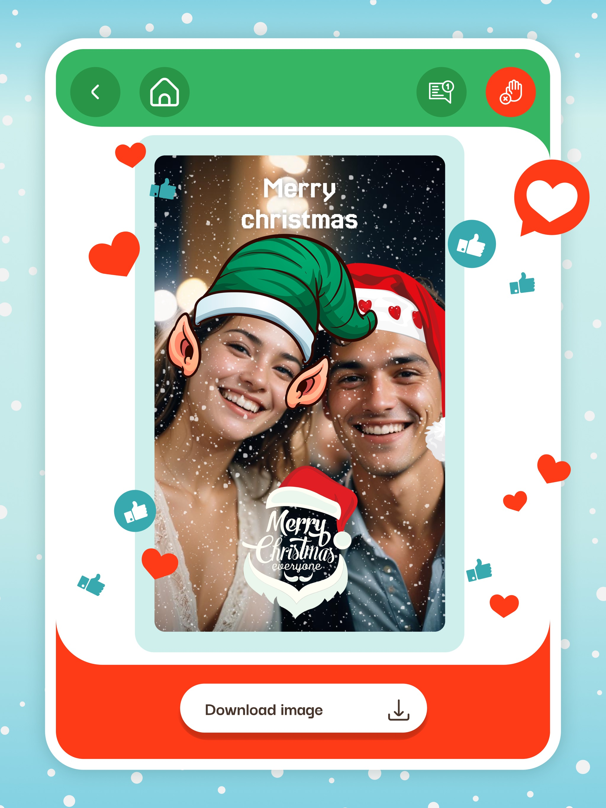 Christmas Funny Face Filters