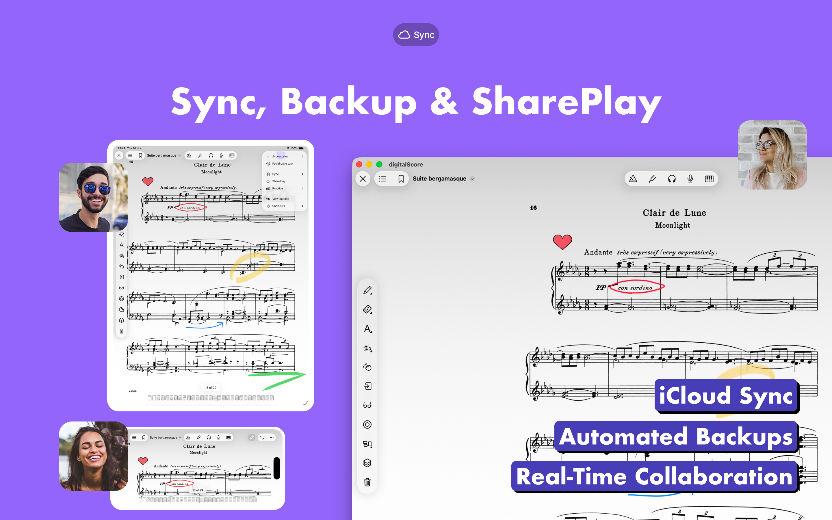 digitalScore, read sheet music