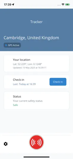 Captura de pantalla de Voyage Tracker en iPhone 1