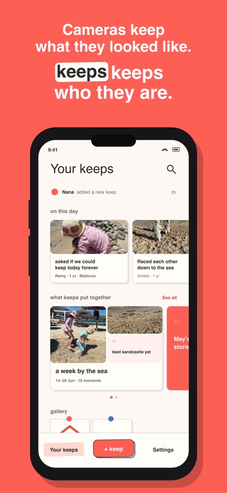 keeps: Child & Family Journal screenshot 1
