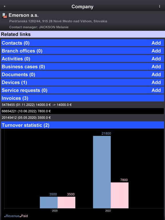 Screenshot #6 pour BusinessReport Mobile CRM