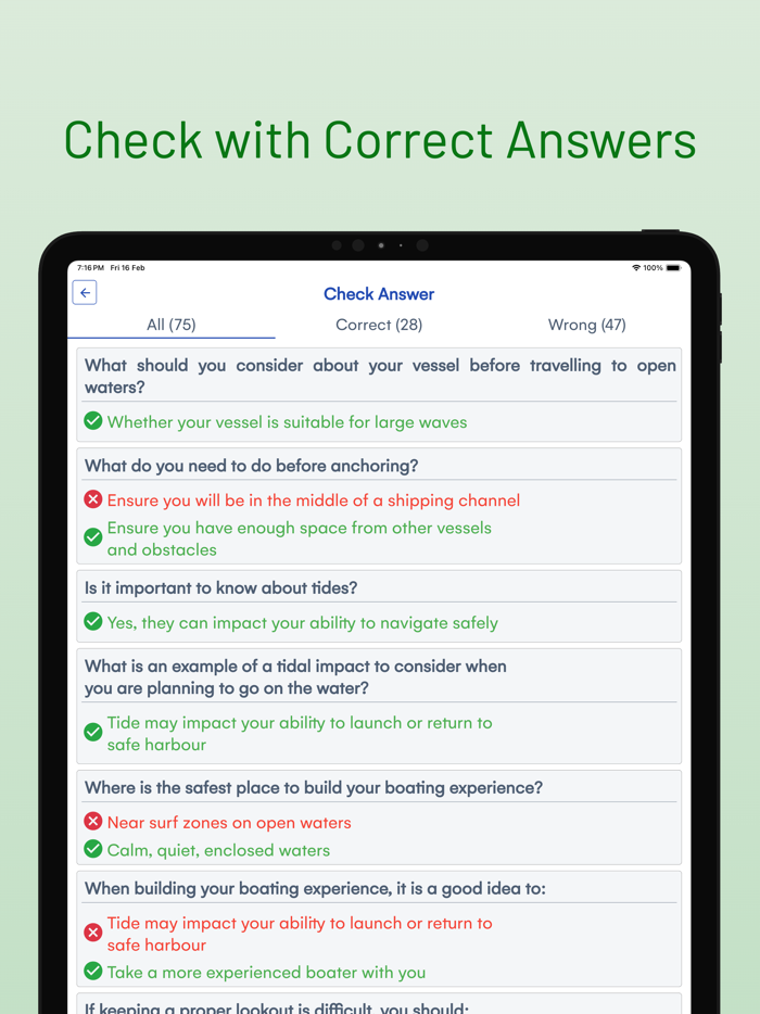 Boat PWC Driver Knowledge Test
