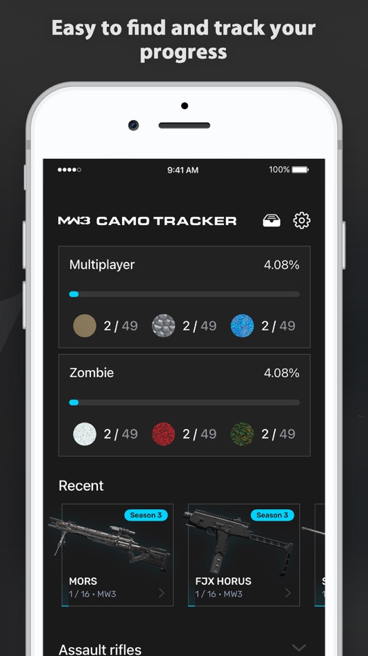 #1. MW III Camo Tracker (iOS) 由: Andrei Miadzvedzeu