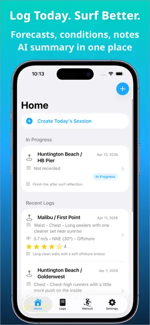 Surflog - Surf Log & Journal screenshot 1