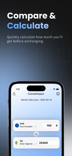 Captura de pantalla de Change Dinar: Taux Dinar Alger en iPhone 2