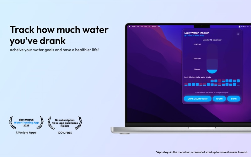 Daily Water Intake Tracker screenshot
