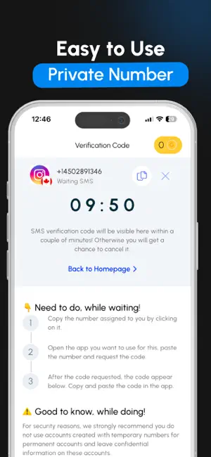 Virtual Number & SMS: GetCode iPhone screenshot 4