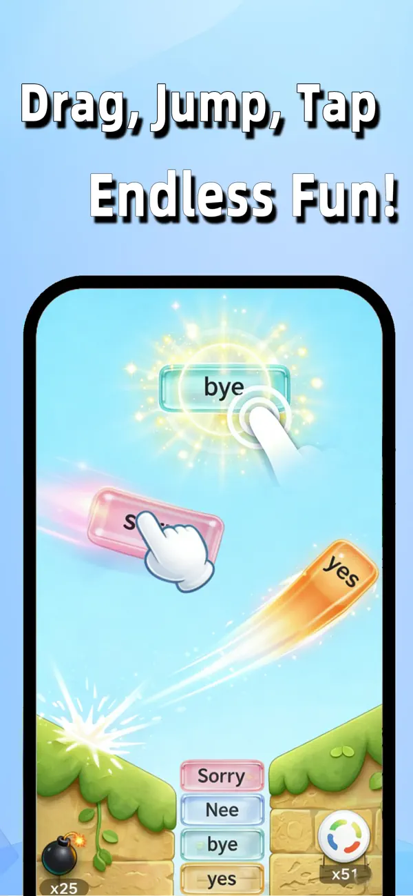 Screenshot #2 pour Word Rain:Apprendre Langues