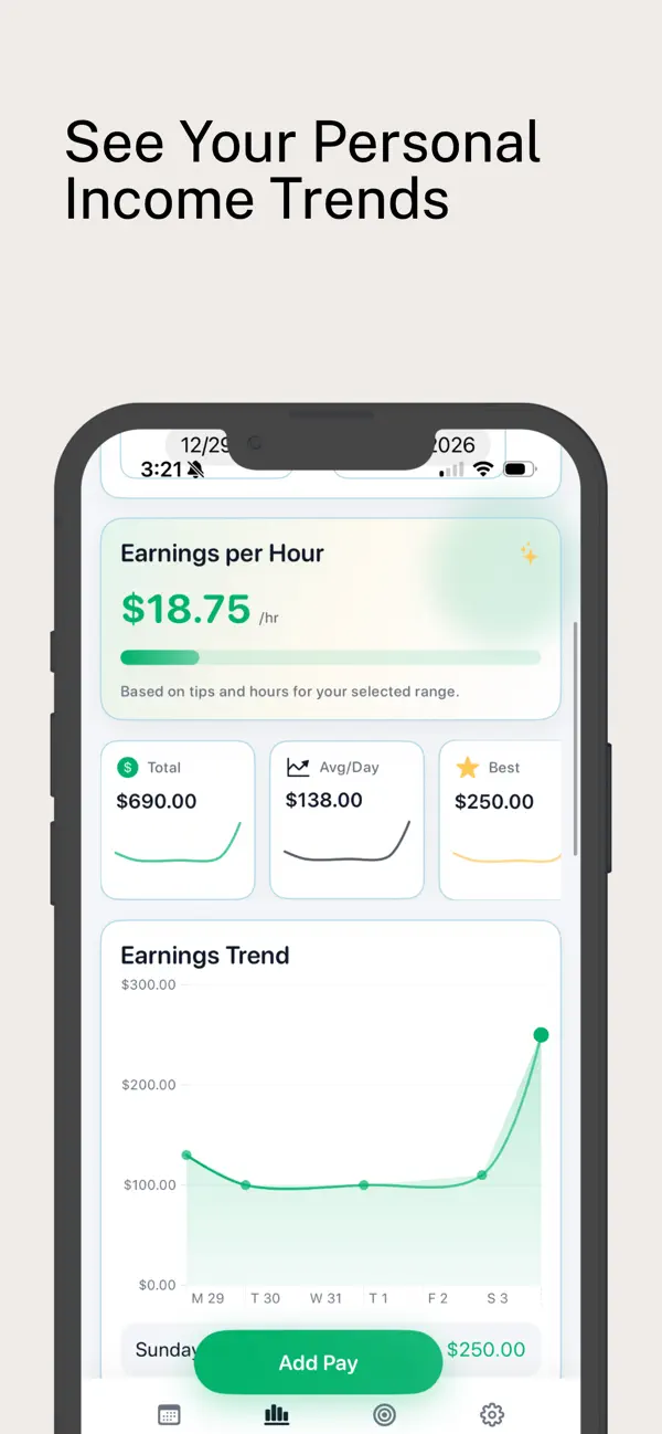 #5. Server Tip Tracker (iOS) Ved: Brightwood Apps LLC