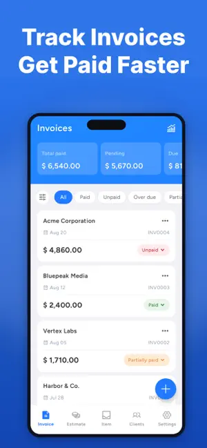 Invoice maker: Bill estimate screenshot 2